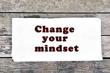 Change your mindset written on paper. Inspirational quoteの写真素材
