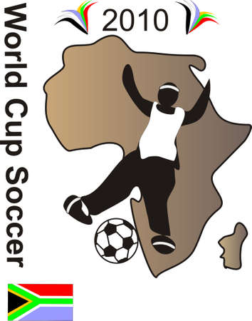 2010 World Cup Soccer Championships in South Africaのイラスト素材