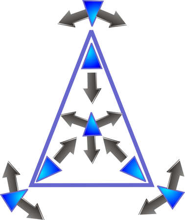 At each point of a problem, triangulate, utilizing teamwork, thus creating solutions for success...のイラスト素材