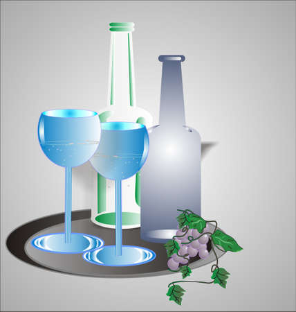 Enjoying different wines with the aroma and bouquet.のイラスト素材