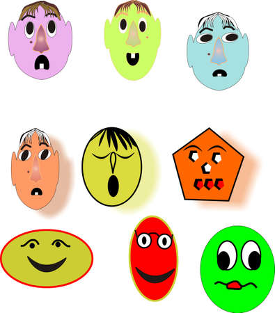 Illustration of silly faceのイラスト素材