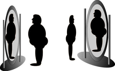 Mirrors that tell all, about what we look like or not...のイラスト素材