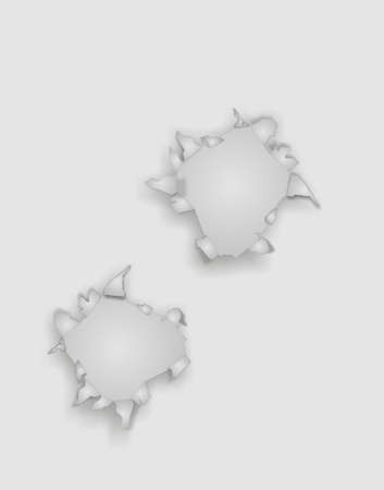 Paper illustration with 2 holes punched outのイラスト素材