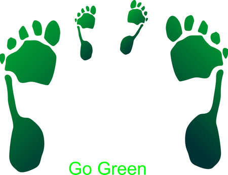 Teaching our young about go green; raising them to be environmentally friendly.. save the earth..のイラスト素材