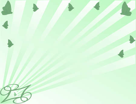 Calming background for Easter or other uses, with rays of light,Butterflies floating around the top. Copy space, for your text..のイラスト素材