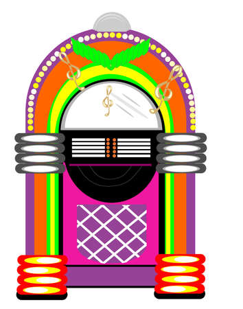 Retro Jukebox illustrationのイラスト素材