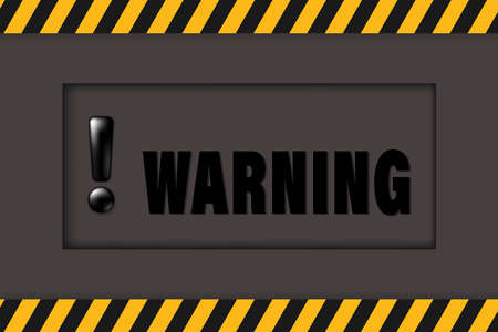 Warning Sign. Hazard warning label background for industrial use.のイラスト素材