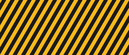 Caution and danger tape. Blank warning background. Black and yellow striped warning sign.のイラスト素材