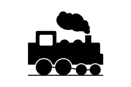 Train icon vector on white backgroundのイラスト素材
