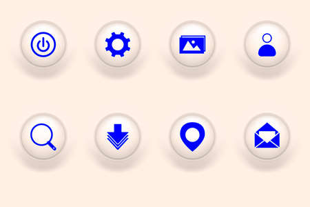 Website and communication icons button vector.のイラスト素材