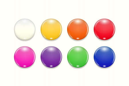 Set of glossy button for website or app.のイラスト素材