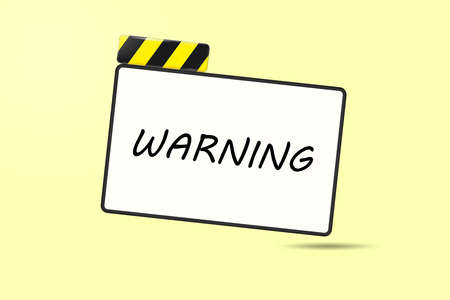 Warning board. Hazard warning sign concept vector.のイラスト素材