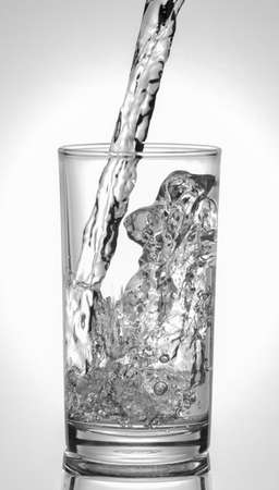 water drop to the glass