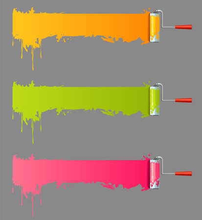 Paint rollsのイラスト素材