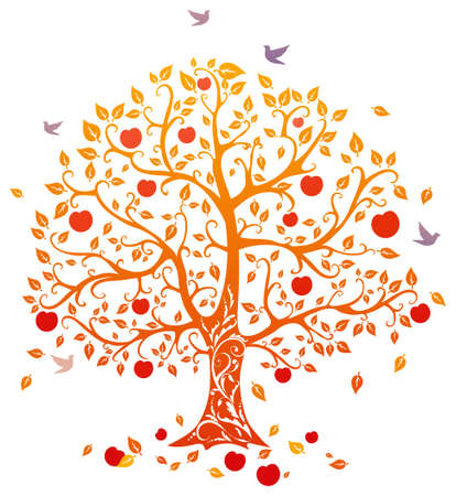 Autumn treeのイラスト素材