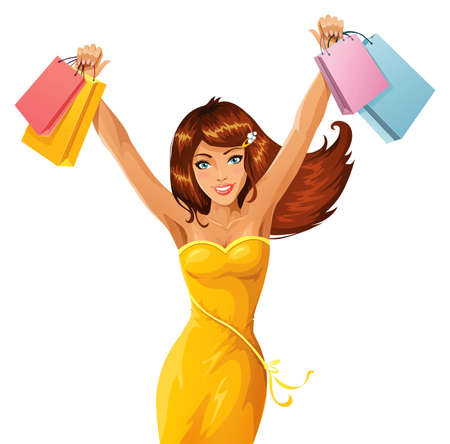 Happy shopperのイラスト素材