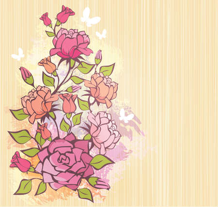 Delicate rosesのイラスト素材