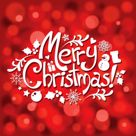 Xmas postcard in redのイラスト素材