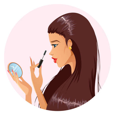 Make up timeのイラスト素材