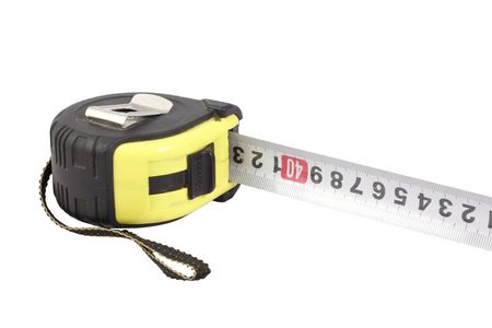 The measuring tool a roulette isolated on a white backgroundの写真素材