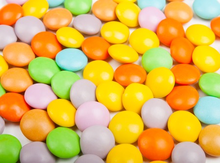 Colorful round shape candies close upの写真素材