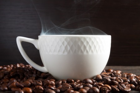 warm cup of coffee.の写真素材