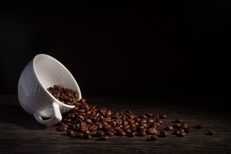 cup of coffee beans.の写真素材