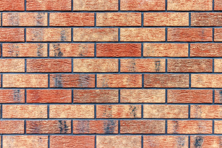 Decorative brick. Walls made of old -style brickの写真素材