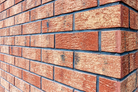 decorative brick. Walls made of old-style brick.の写真素材