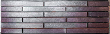 Close up of brick wall, example of facing material. Real photography.の写真素材