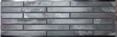Close up of brick wall, example of facing material. Real photography.の写真素材