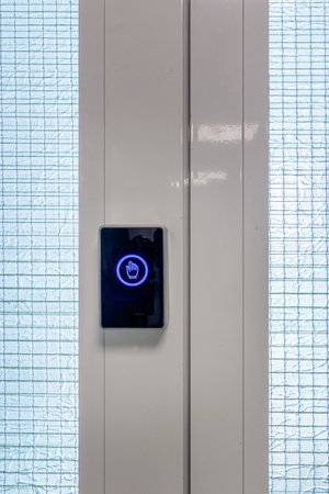 Reinforced glass door with keyless entry.の写真素材