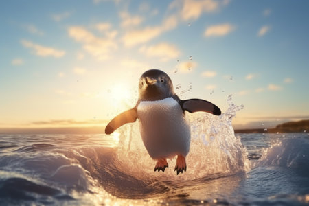 Emperor Penguin colony at Snow Hill in Antarctica.の素材