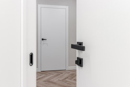 Interior and entrance doors in the new apartment.
