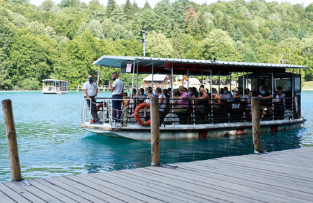 view on water in pltvcke national park in Croatiaのeditorial素材