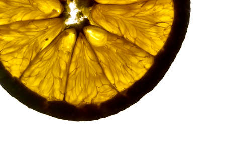 extreme closeup of a fresh orange
