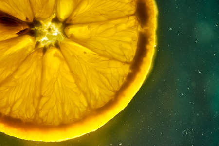 extreme closeup of a fresh orange