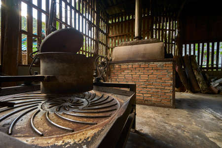 antique coffee roaster machineの写真素材