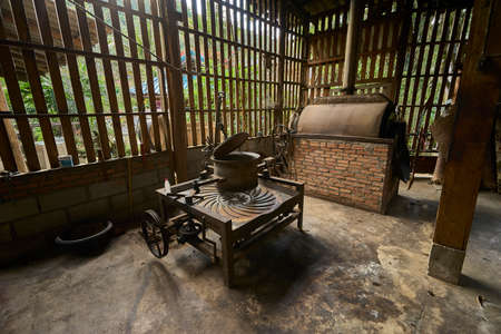 antique coffee roaster machineの写真素材