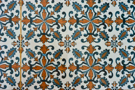 Vintage style floor tile pattern texture and backgroundの写真素材