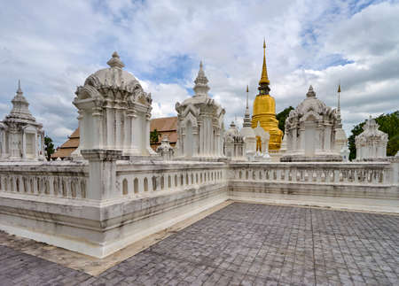 Chiang Mai, Thailand, Wat Suan Dok Chedis,Buddhist templeの写真素材