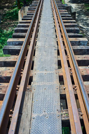 The death railway bridge, The River Kwai Bridge is a historic bridge in World War 2の写真素材