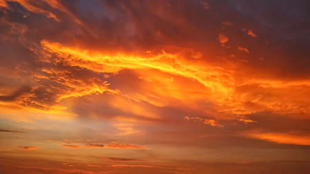 Dramatic sunset and sunrise morning evening twilight skyの写真素材