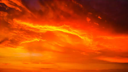 Dramatics sky during the golden sunset