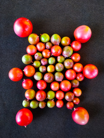 Ripe and Raw capparis decidua isolated on black background