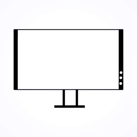 A monitor isolated on whiteの写真素材