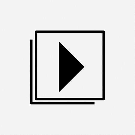 A 3D illustration video player icon isolated on white backgroundの写真素材