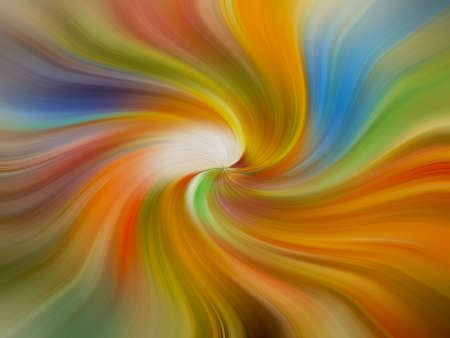 A 3D illustration of an abstract bright colorful spiral backgroundの写真素材
