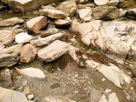beautiful view of stones in the water