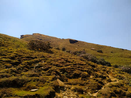 A amazing view of mountain landscape with skyの写真素材